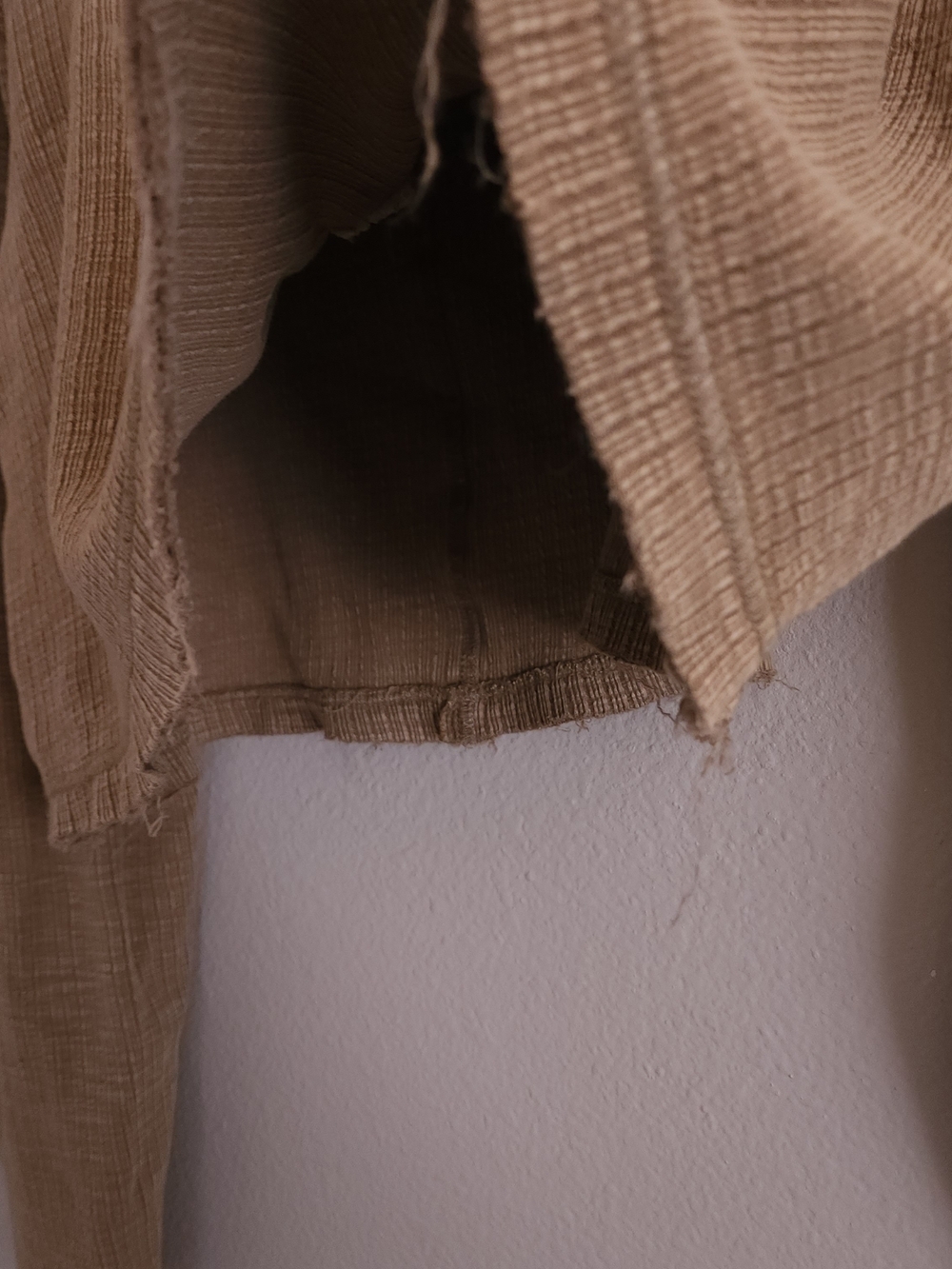 Anthropologie Pilcro Cropped Quarter Zip Textured Pullover Ribbed Raw Hem XL - Picture 3 of 7